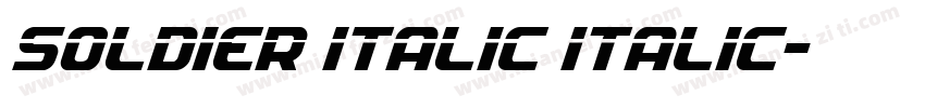 Soldier Italic Italic字体转换